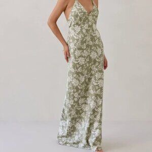 Park & Fifth Green Floral Griffith Dress